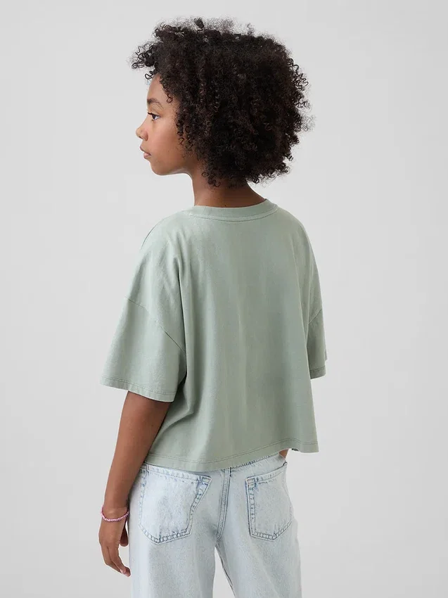 Camiseta oversize de corte cuadrado para niños