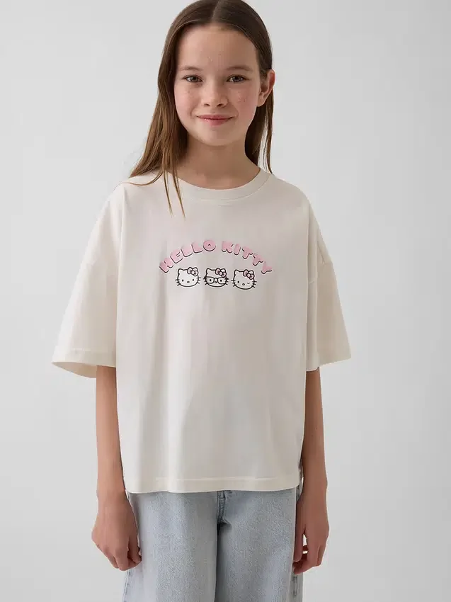 Camiseta oversize de corte cuadrado para niños de Sanrio