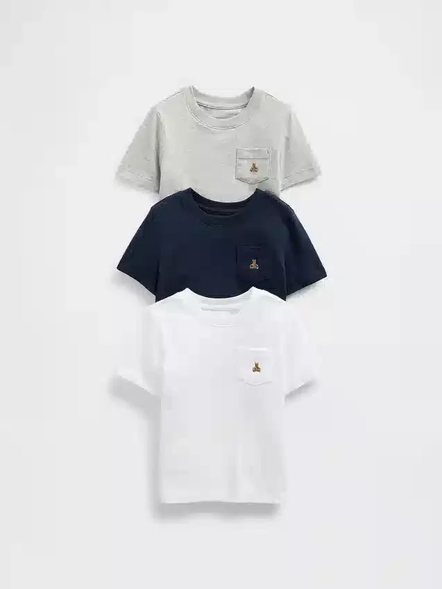 Camiseta para bebés y niños pequeños para combinar (paquete de 3)