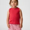 Camiseta sin mangas acanalada para bebés y niños