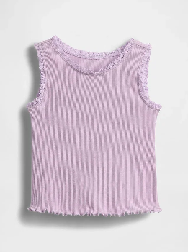 Camiseta sin mangas acanalada para bebés y niños
