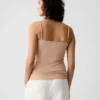 Camiseta sin mangas básica de punto tupido