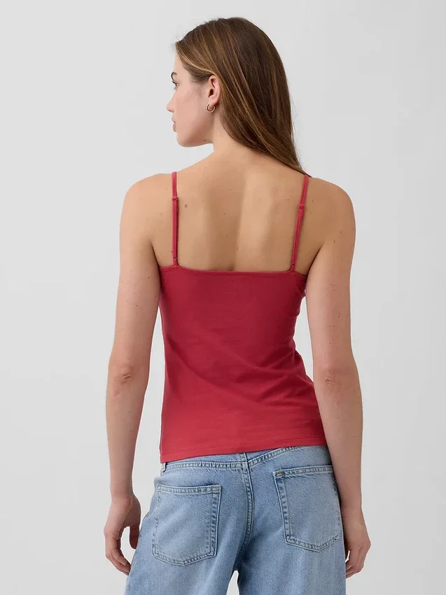 Camiseta sin mangas básica de punto tupido