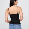 Camiseta sin mangas básica de punto tupido