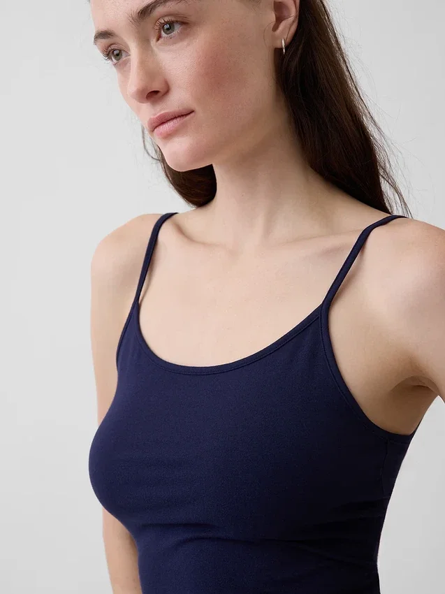 Camiseta sin mangas básica de punto tupido