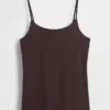 Camiseta sin mangas básica de punto tupido
