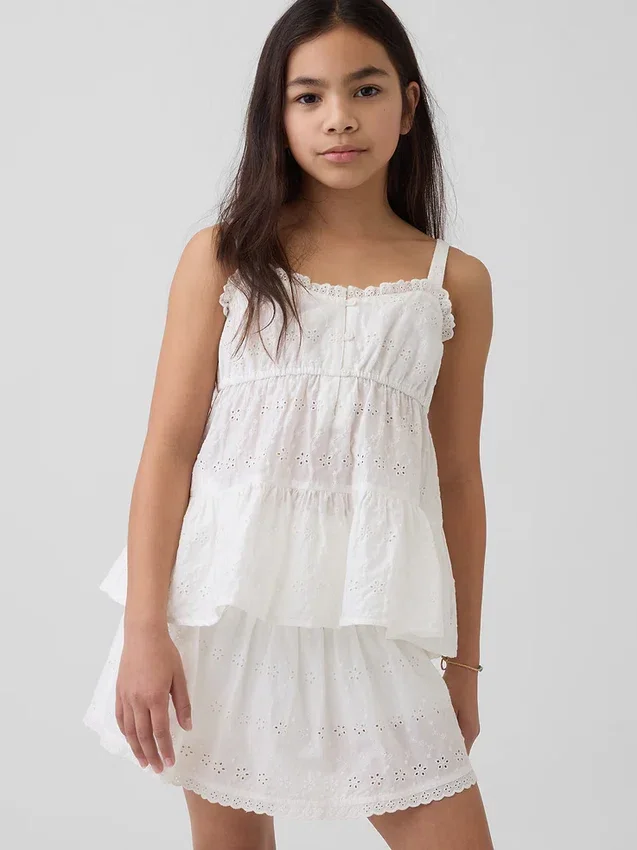 Camiseta sin mangas con ojales en capas para niños