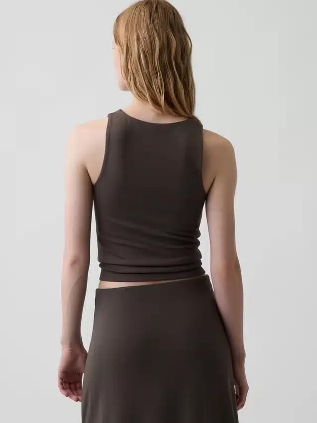 Camiseta sin mangas corta de jersey