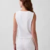 Camiseta sin mangas corta de punto