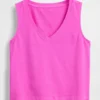 Camiseta sin mangas corta de punto