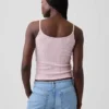 Camiseta sin mangas corta de punto pointelle