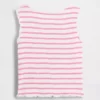 Camiseta sin mangas de bebé y Niño con rayas y ribete