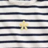 Camiseta sin mangas de bebé y Niño con rayas y ribete