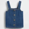 Camiseta sin mangas de denim para bebés y niños pequeños