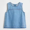 Camiseta sin mangas de denim para niños