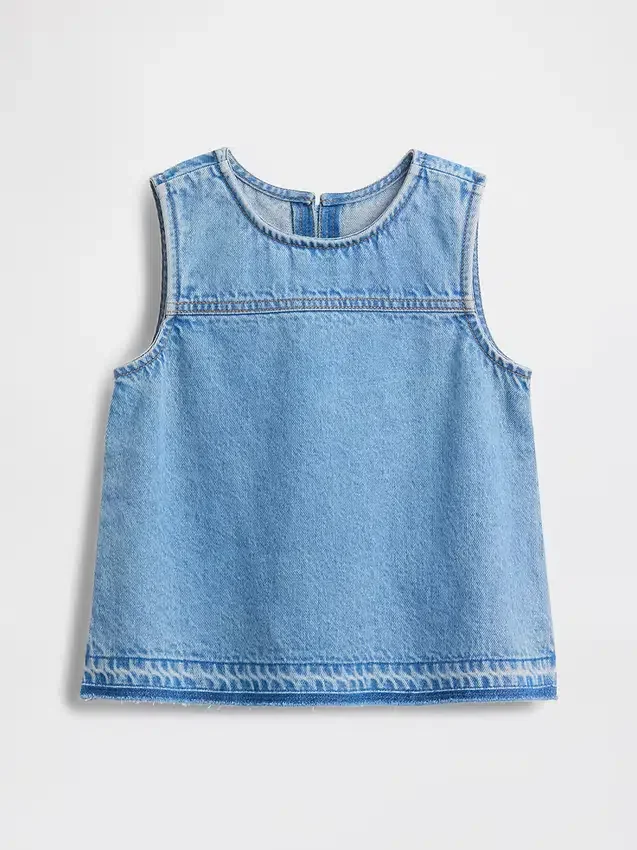 Camiseta sin mangas de denim para niños