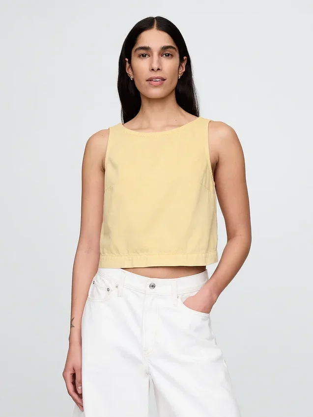 Camiseta sin mangas de denim ultrasuave
