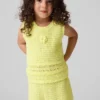 Camiseta sin mangas de ganchillo para bebés y niños