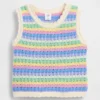 Camiseta sin mangas de ganchillo para bebés y niños