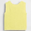 Camiseta sin mangas de ganchillo para bebés y niños