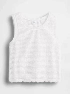 Camiseta sin mangas de ganchillo para niños