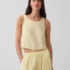 Camiseta sin mangas de gasa de algodón estilo «racer»