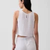 Camiseta sin mangas de gasa de algodón estilo «racer»