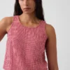 Camiseta sin mangas de gasa de algodón estilo «racer»