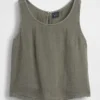 Camiseta sin mangas de gasa de algodón estilo «racer»