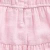 Camiseta sin mangas de gasa de algodón para niños con volantes
