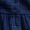Camiseta sin mangas de gasa de algodón para niños con volantes