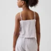Camiseta sin mangas de lino y algodón para niños
