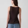 Camiseta sin mangas de mezcla de lino