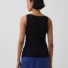 Camiseta sin mangas de mezcla de lino