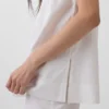 Camiseta sin mangas de mezcla de lino
