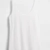 Camiseta sin mangas de mezcla de lino