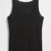 Camiseta sin mangas de mezcla de lino