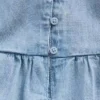 Camiseta sin mangas de mezclilla con volantes para niños