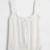 Camiseta sin mangas de pijama bordada