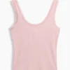 Camiseta sin mangas de pijama con ribete de encaje y costuras finas