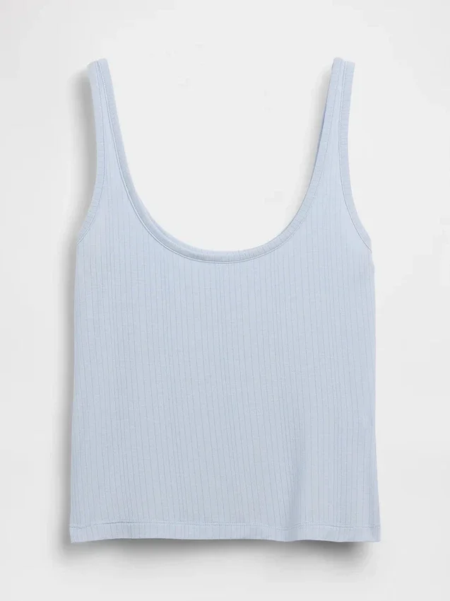 Camiseta sin mangas de pijama de modal acanalado, muy suave