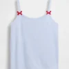 Camiseta sin mangas de pijama de punto acanalado reciclado para niños