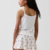 Camiseta sin mangas de pijama de punto acanalado reciclado para niños
