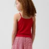 Camiseta sin mangas de pijama de punto acanalado reciclado para niños
