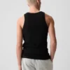 Camiseta sin mangas de punto acanalado (paquete de 2)
