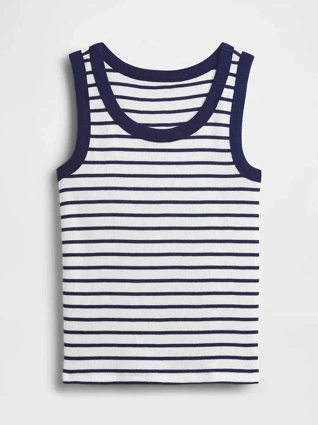 Camiseta sin mangas de punto acanalado para niños