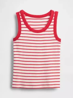 Camiseta sin mangas de punto acanalado para niños