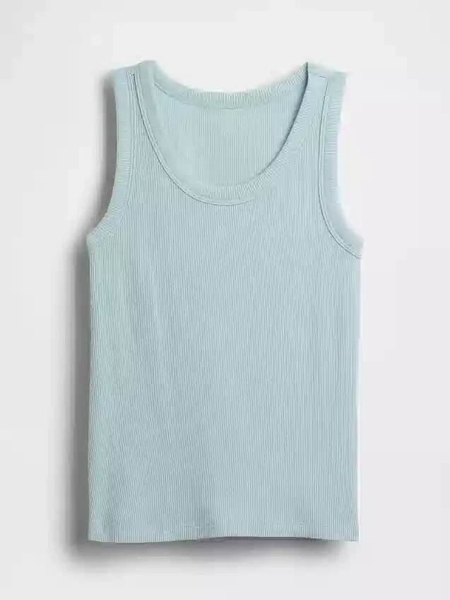 Camiseta sin mangas de punto acanalado para niños