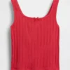 Camiseta sin mangas de punto calado para niños
