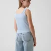 Camiseta sin mangas de punto calado para niños